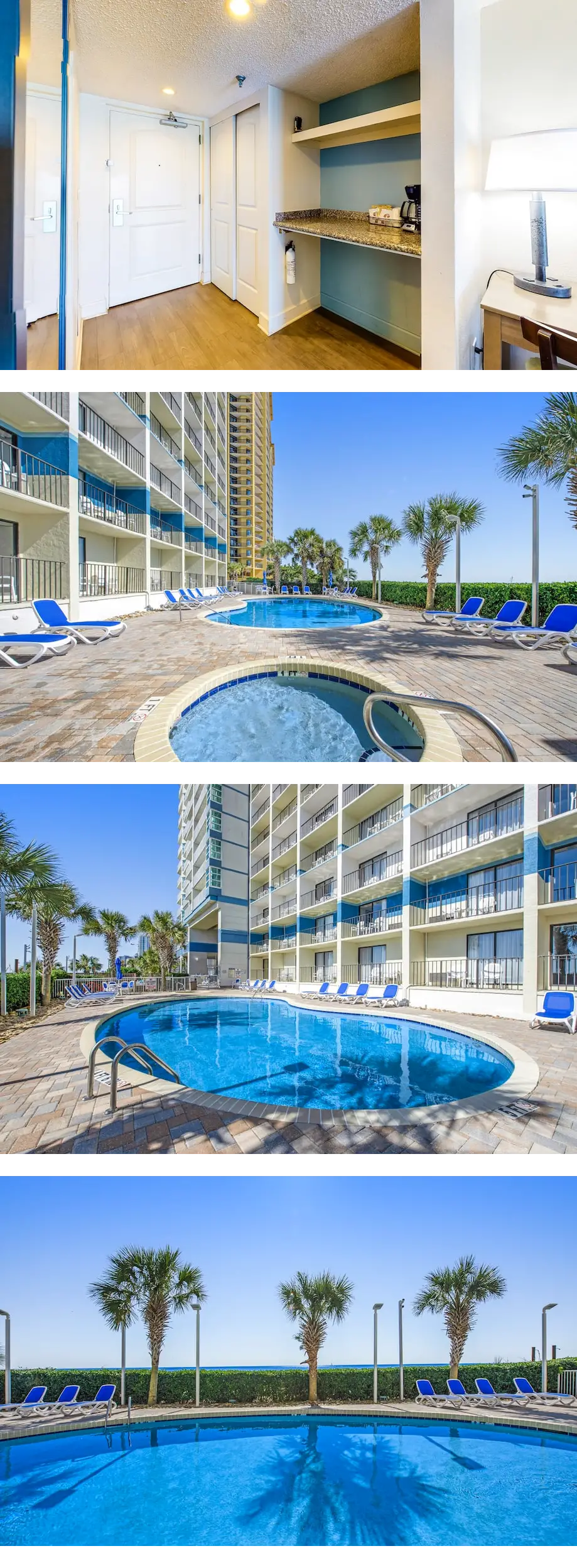 9th-floor oceanfront studio with balcony...