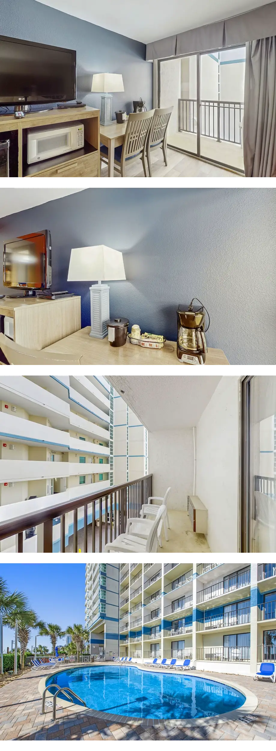 5th-floor studio with AC, pool, hot tub,...