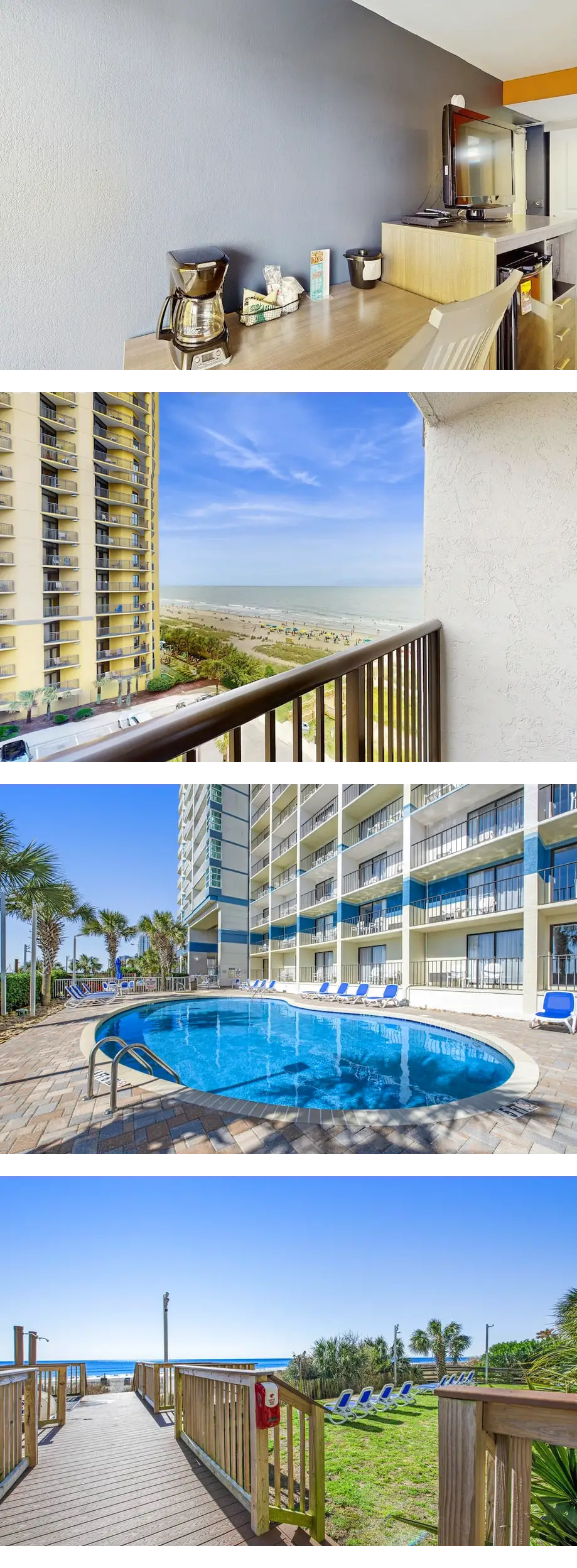 7th-floor studio with pool, hot tub, & A...