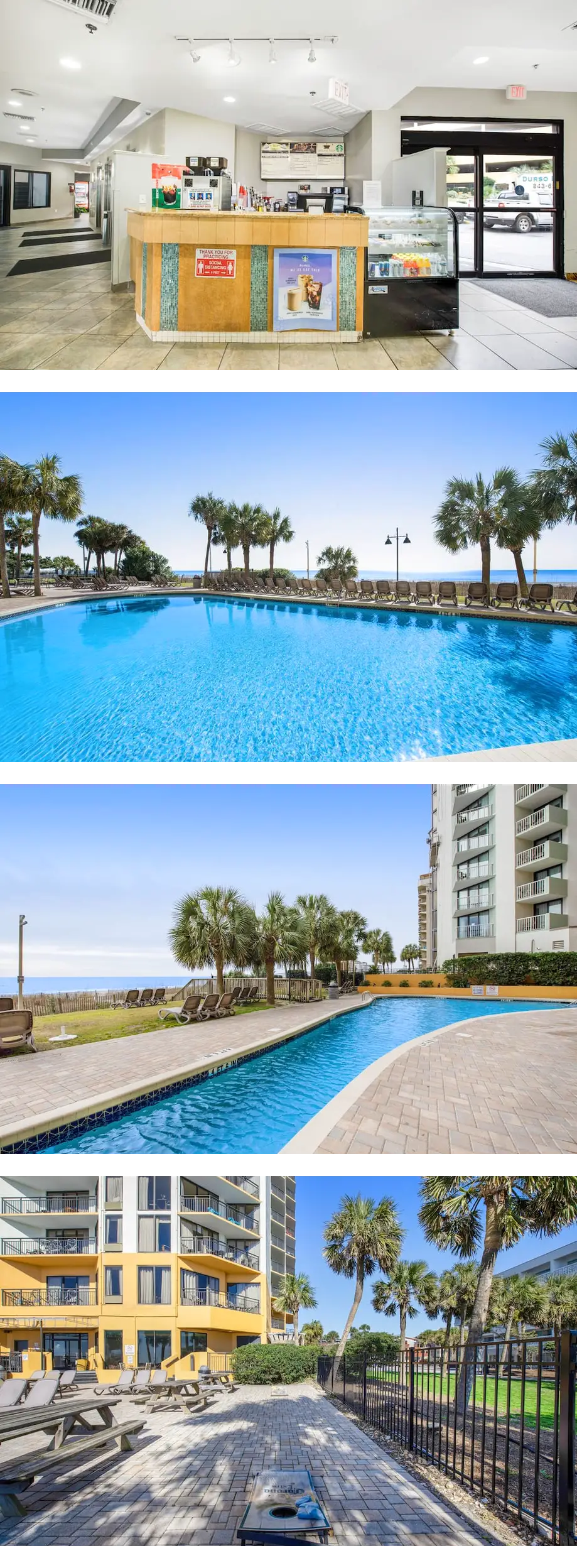 4th-floor ocean-view studio with AC, poo...